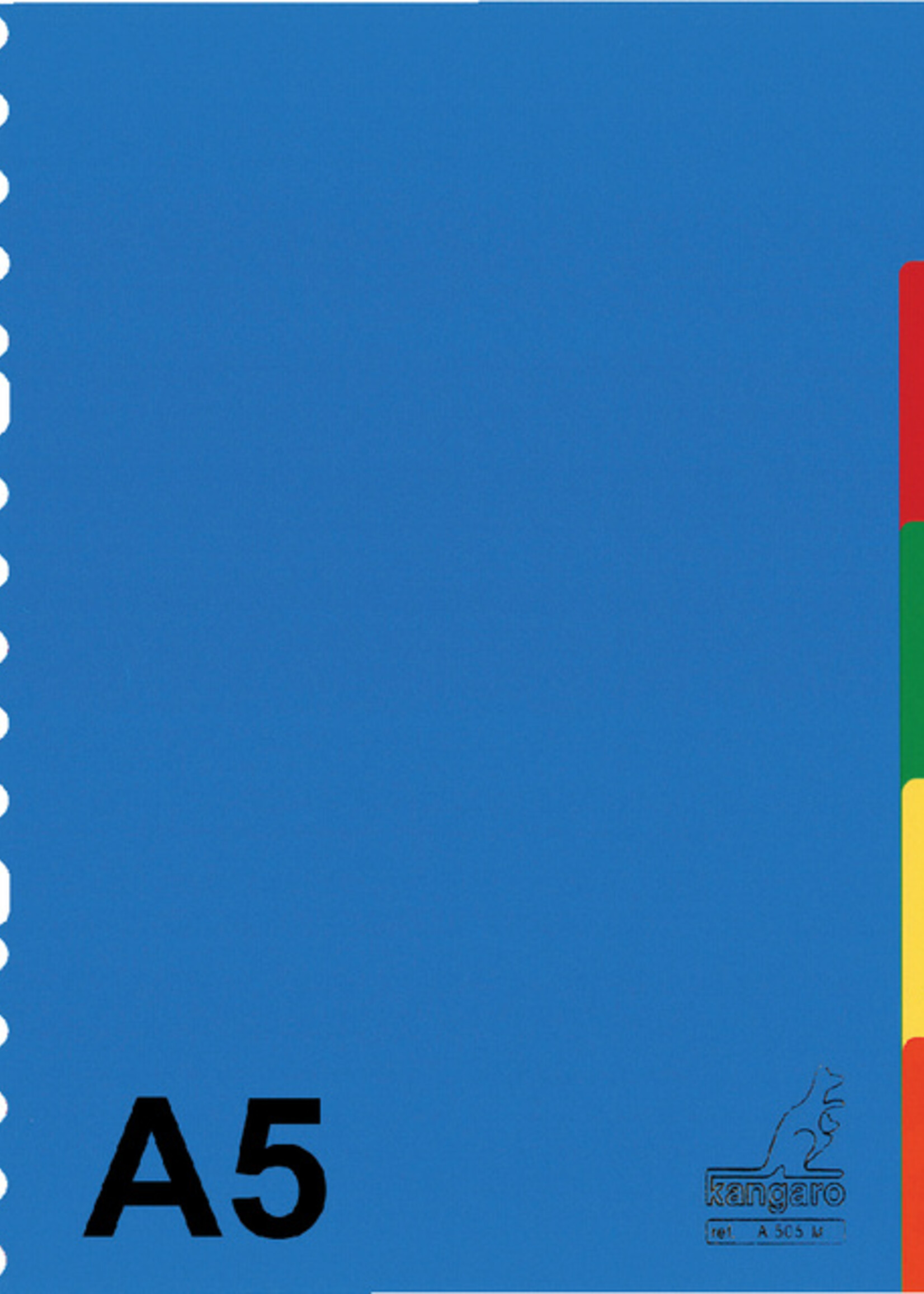 Kangaro Intercalaires Kangaro A5 17 perf A505M 5 onglets assorti PP