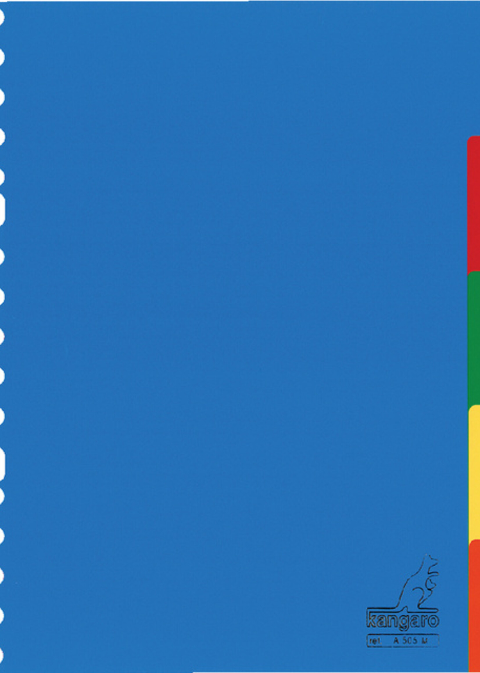 Kangaro Intercalaires Kangaro A5 17 perf A505M 5 onglets assorti PP