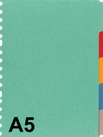 Kangaro Intercalaires Kangaro A5 17 perf P505M 5 onglets carton ass