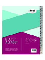 Multo Tabbladen Multo A5 17-gaats alfabet PP grijs