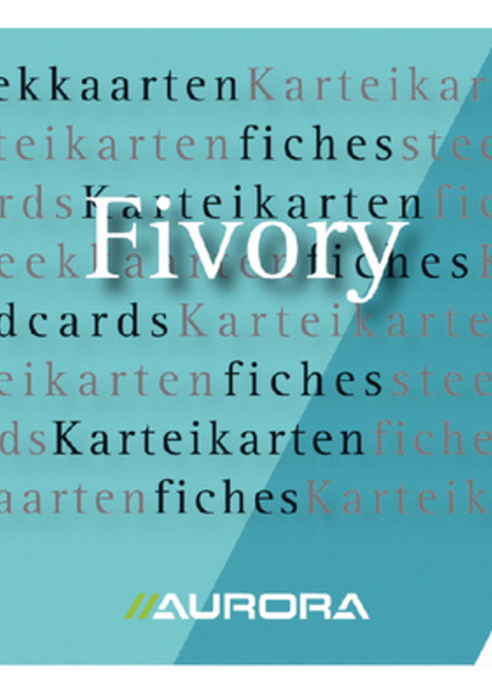 Aurora Fiches bristol Aurora 80x130mm ligné + marge en-tête rouge