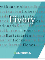 Aurora Fiches bristol Aurora 100x150mm ligné + marge en-tête rouge