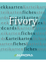 Aurora Fiches bristol Aurora 125x200mm ligné + marge en-tête rouge