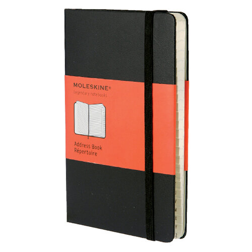 Moleskine Adresboek Moleskine pocket 90x140mm hard cover zwart