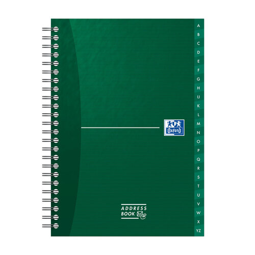 Oxford Adresboek Oxford Office Essentials A5 72vel dubbelspiraal assorti