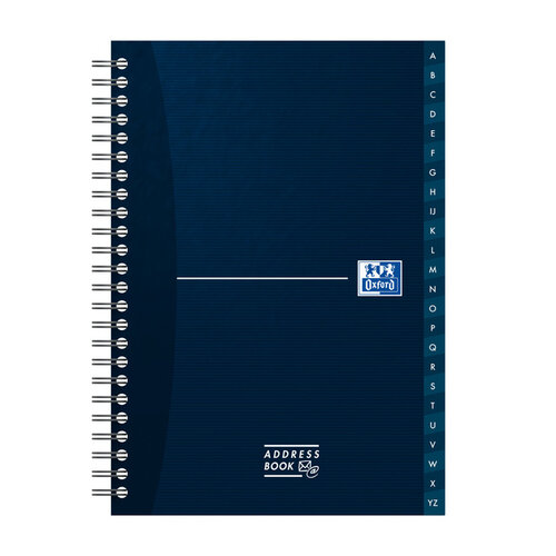 Oxford Adresboek Oxford Office Essentials A5 72vel dubbelspiraal assorti