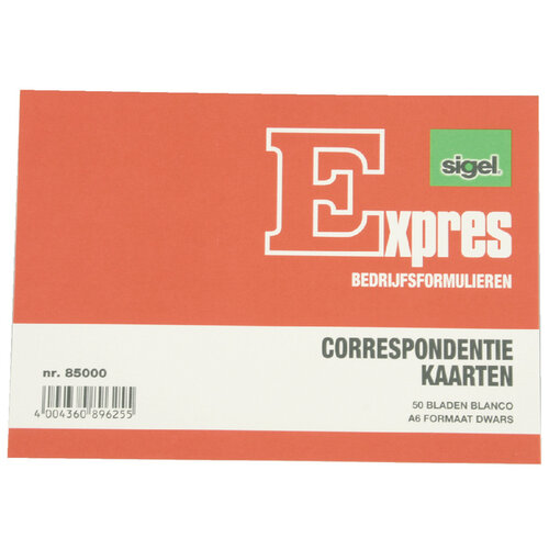 Expres Carte de correspondance Sigel expres A6 carton d’ivoire