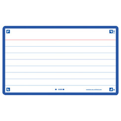 Flashcard Oxford 2.0 75x125mm 80 feuilles 250g ligné bleu