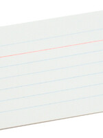 Aurora Fiches bristol Aurora 55x90mm ligné + marge en-tête rouge