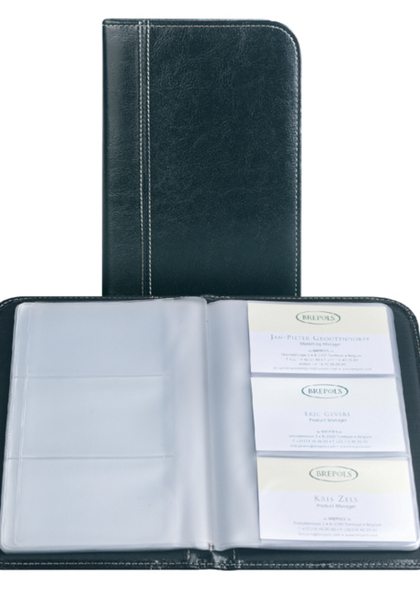 Brepols Visitekaartenmap Brepols Palermo voor 144stuks zwart