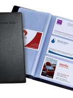 Sigel Visitekaartmap Sigel VZ171 voor 120 kaarten 90x58mm kunstleer zwart