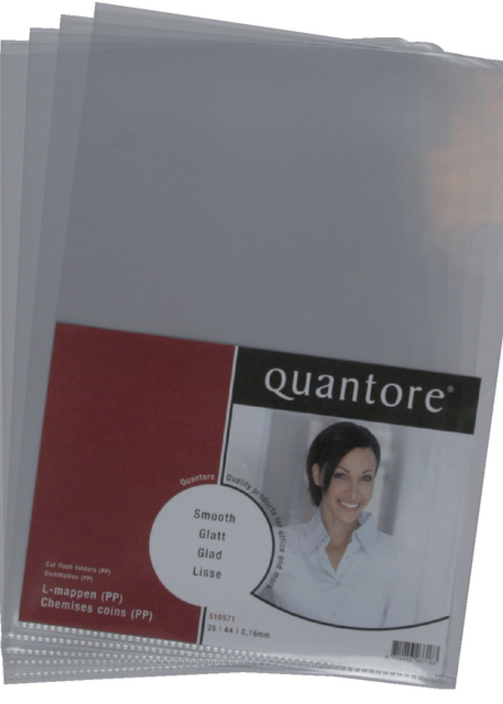 Quantore Pochette modèle L Quantore A4 PP 0.16mm lisse 25 pièces