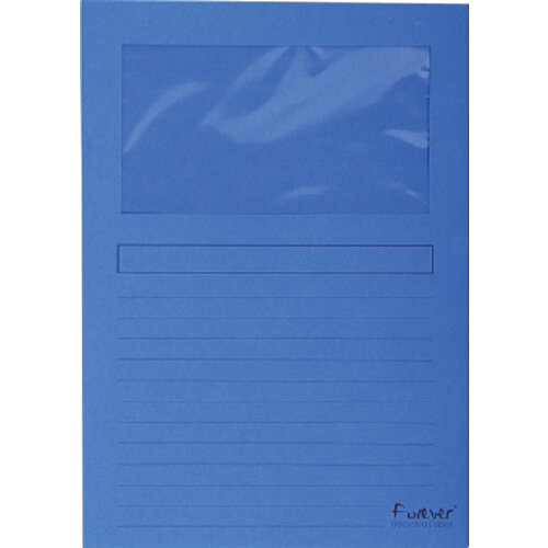 Exacompta Pochette modèle L Exacompta + fenêtre carton bleu foncé