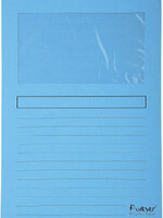 Exacompta Pochette modèle L Exacompta + fenêtre carton bleu clair