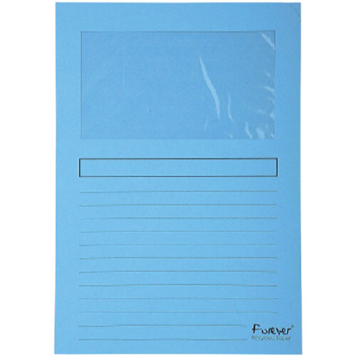 Exacompta Pochette modèle L Exacompta + fenêtre carton bleu clair