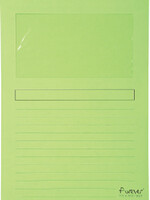 Exacompta Pochette modèle L Exacompta + fenêtre carton vert clair