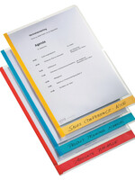 Leitz L-map Leitz premium A4 0.15mm PP gekleurde rand transparant