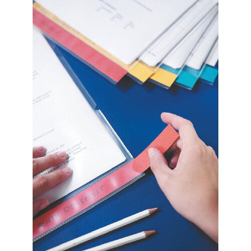 Leitz L-map Leitz premium A4 0.15mm PP gekleurde rand transparant