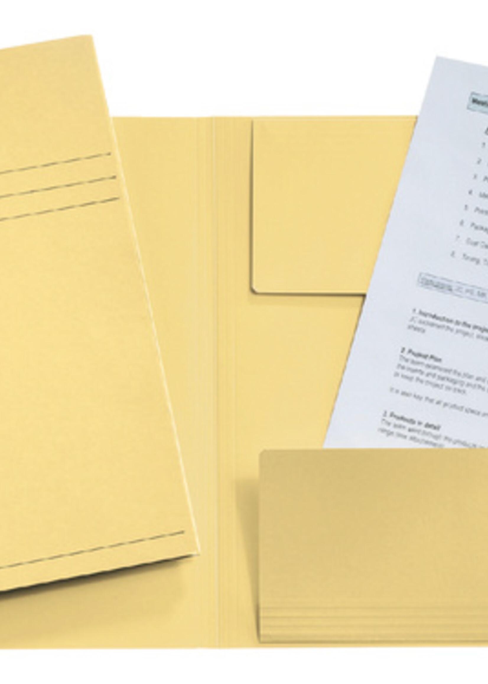 Esselte Chemise à 3 rabats Esselte A4 manille 275g jaune