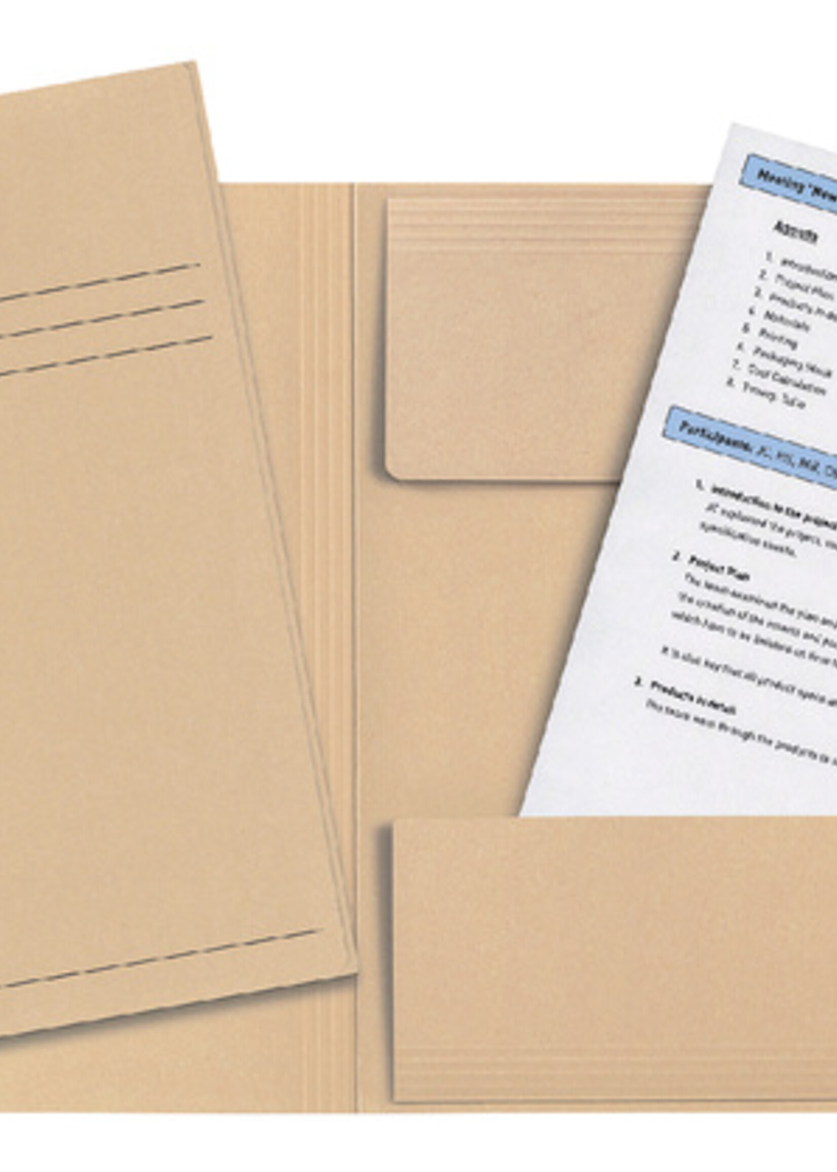 Esselte Chemise à 3 rabats Esselte folio manille 275g chamois