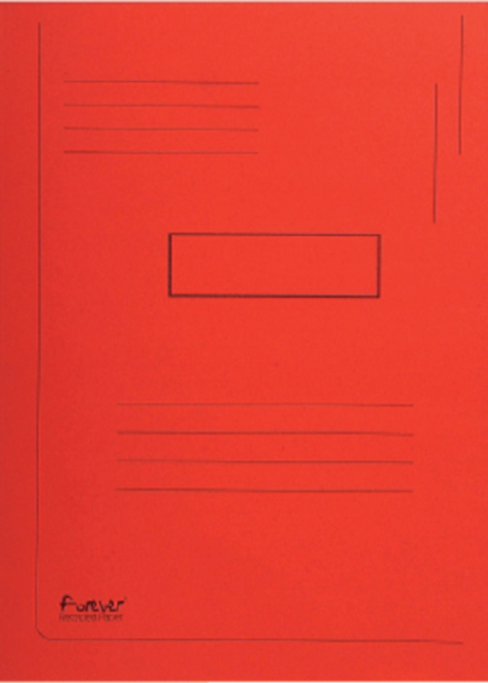 Exacompta Dossiermap Exacompta Forever A4 2 kleppen 290gr rood