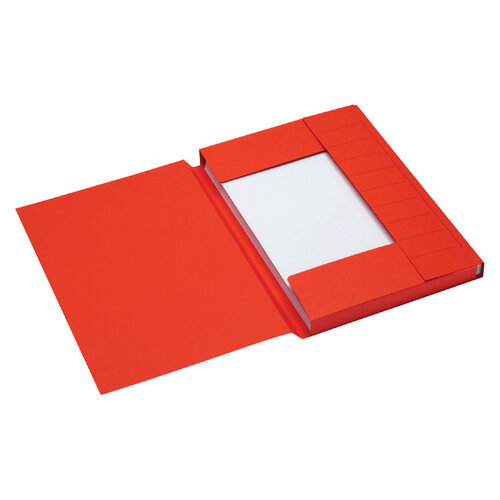 Jalema Dossiermap Secolor A4 3 kleppen 225gr rood