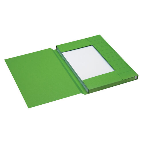 Jalema Dossiermap Secolor folio 3 kleppen 225gr groen