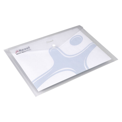 Rexel Pochette enveloppe Rexel Ice A4 transparent