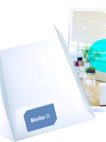 Biella Dossier de présentation Pearl 1 A4 avec pochette 2 rabats blanc