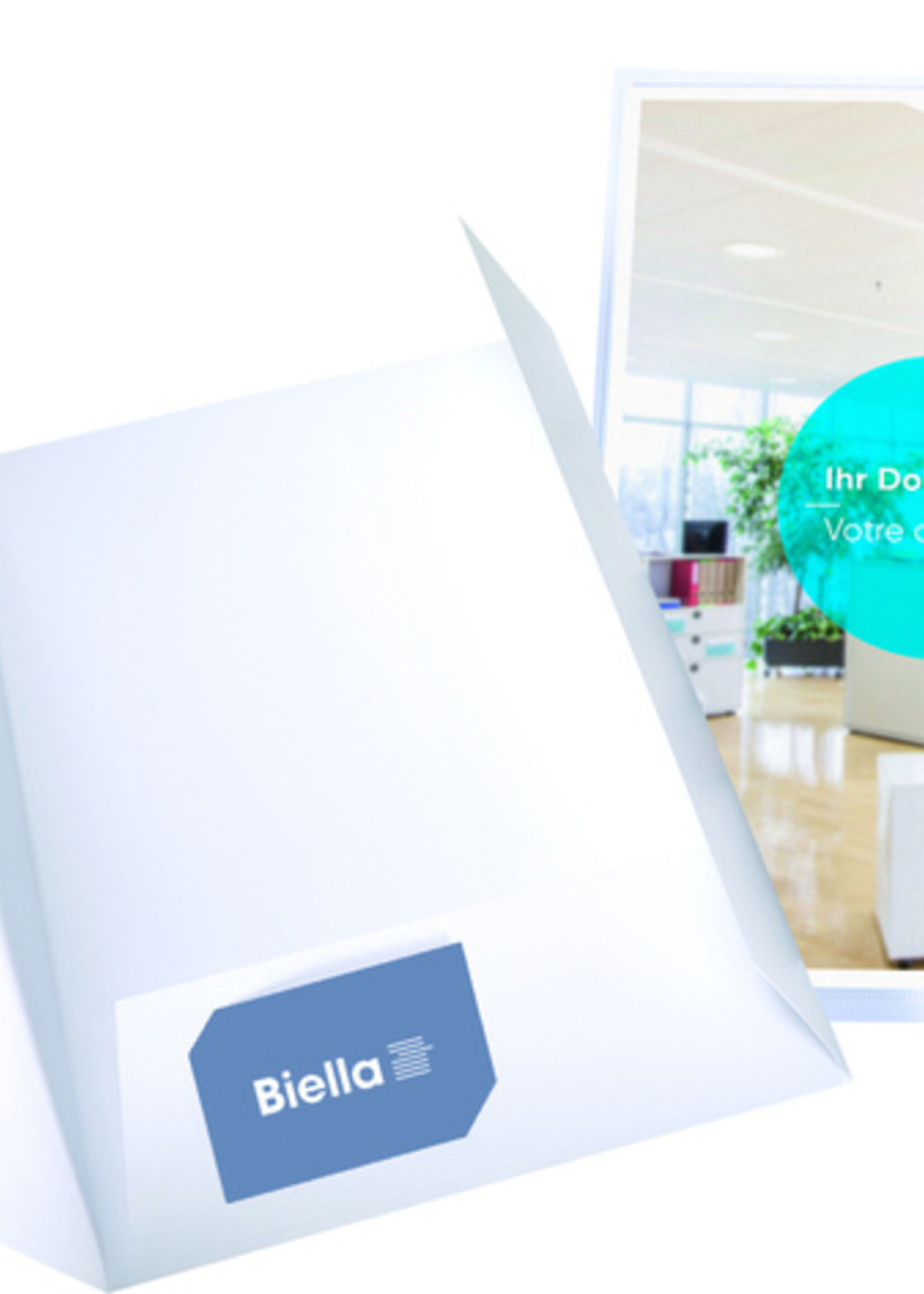 Biella Offertemap Pearl 1 A4 met insteektas 2 flappen wit