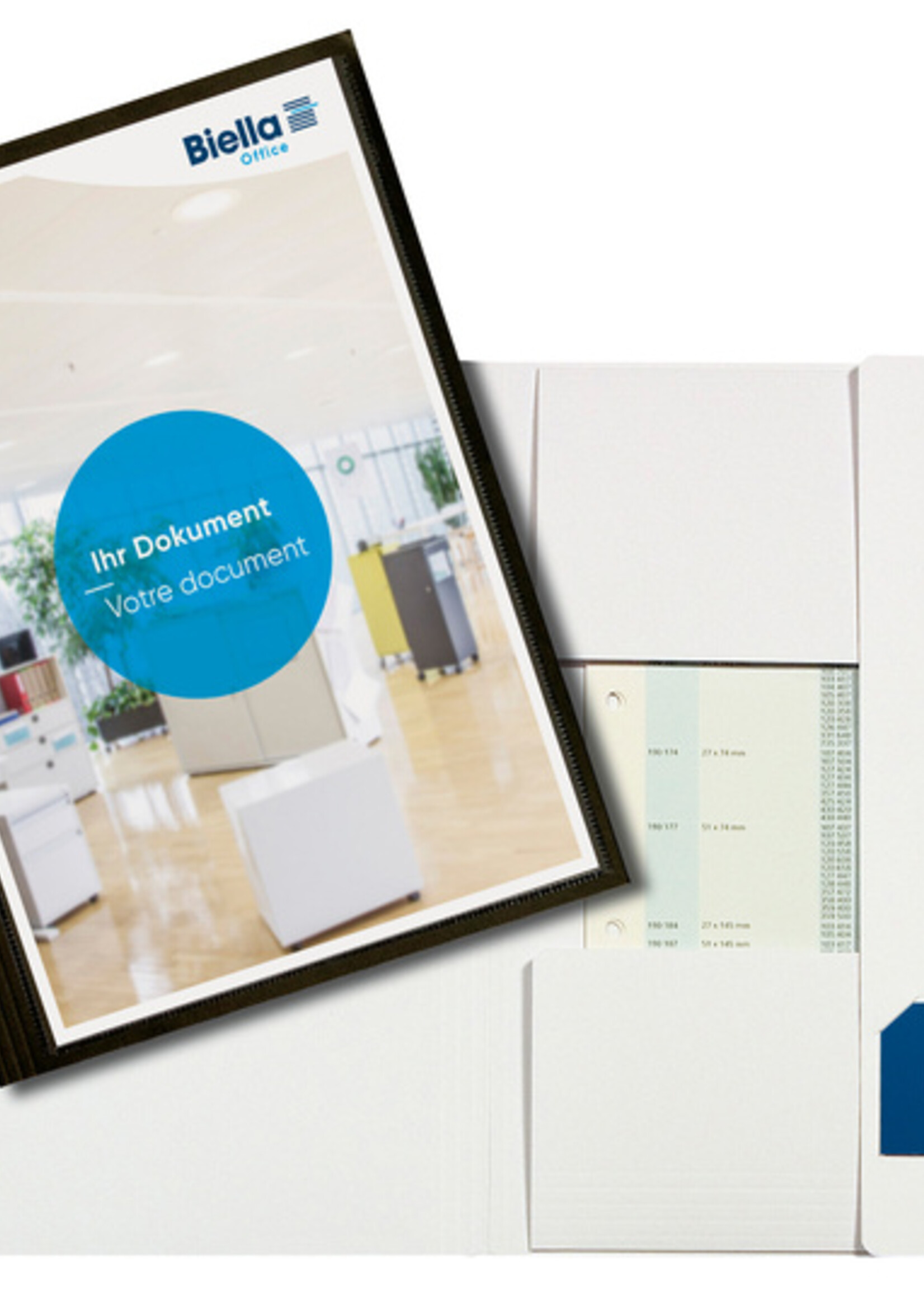 Biella Offertemap Pearl 2 A4 met insteektas 3 kleppen wit