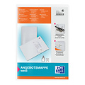 Oxford Offertemap Oxford A4 met insteektas 2 kleppen 0.5mm PP wit