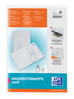 Oxford Offertemap Oxford A4 met insteektas 2 kleppen 0.5mm PP wit