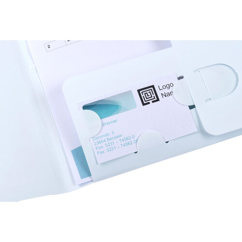 Oxford Dossier Oxford A4 avec pochette 2 rabats PP 0,5mm blanc
