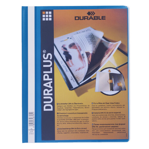 Durable Snelhechtmap Durable Duraplus A4 blauw