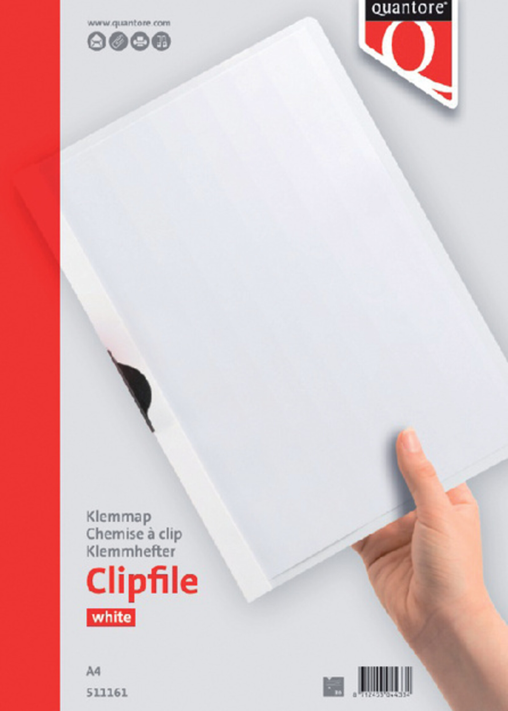 Quantore Klemmap Quantore A4 3mm wit