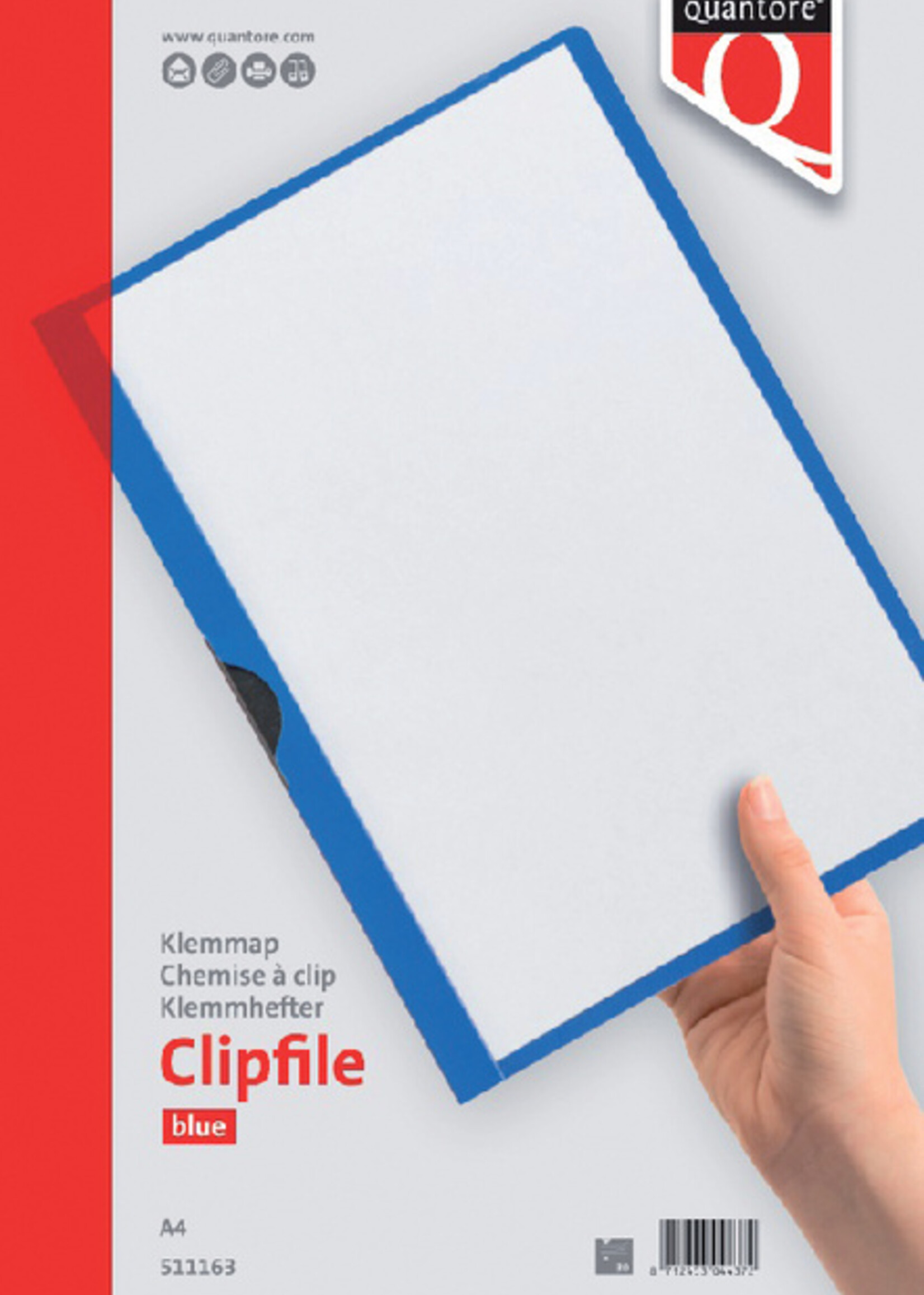 Quantore Klemmap Quantore A4 3mm donkerblauw