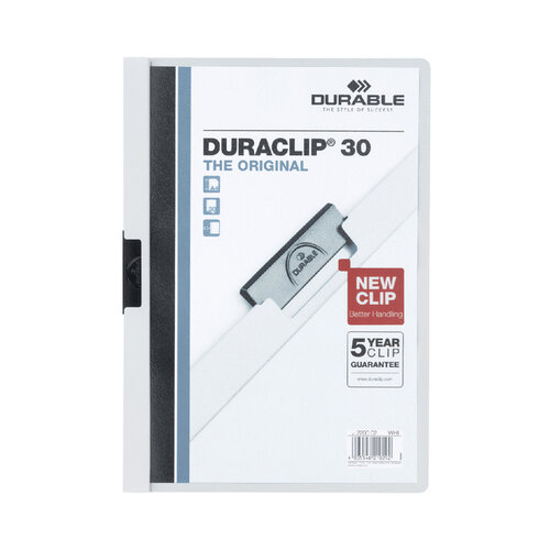 Durable Klemmap Durable Duraclip A4 3mm 30 vellen wit