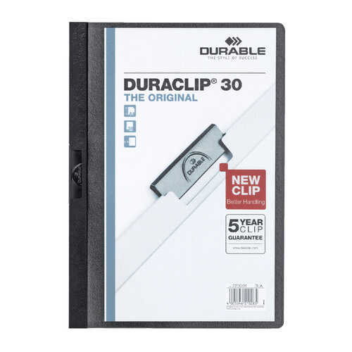 Durable Klemmap Durable Duraclip A4 3mm 30 vellen zwart
