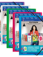 Oxford Elastomap Oxford Polyvision A4 met insteektas 3 kleppen PP assorti