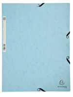 Exacompta Elastomap Exacompta Aquarel A4 3 kleppen 400gr glanskarton blauw