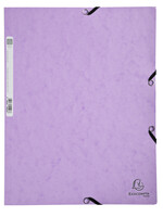 Exacompta Chemise à élastique Exacompta Aquarel 3 rabats A4 carton lustré lilas