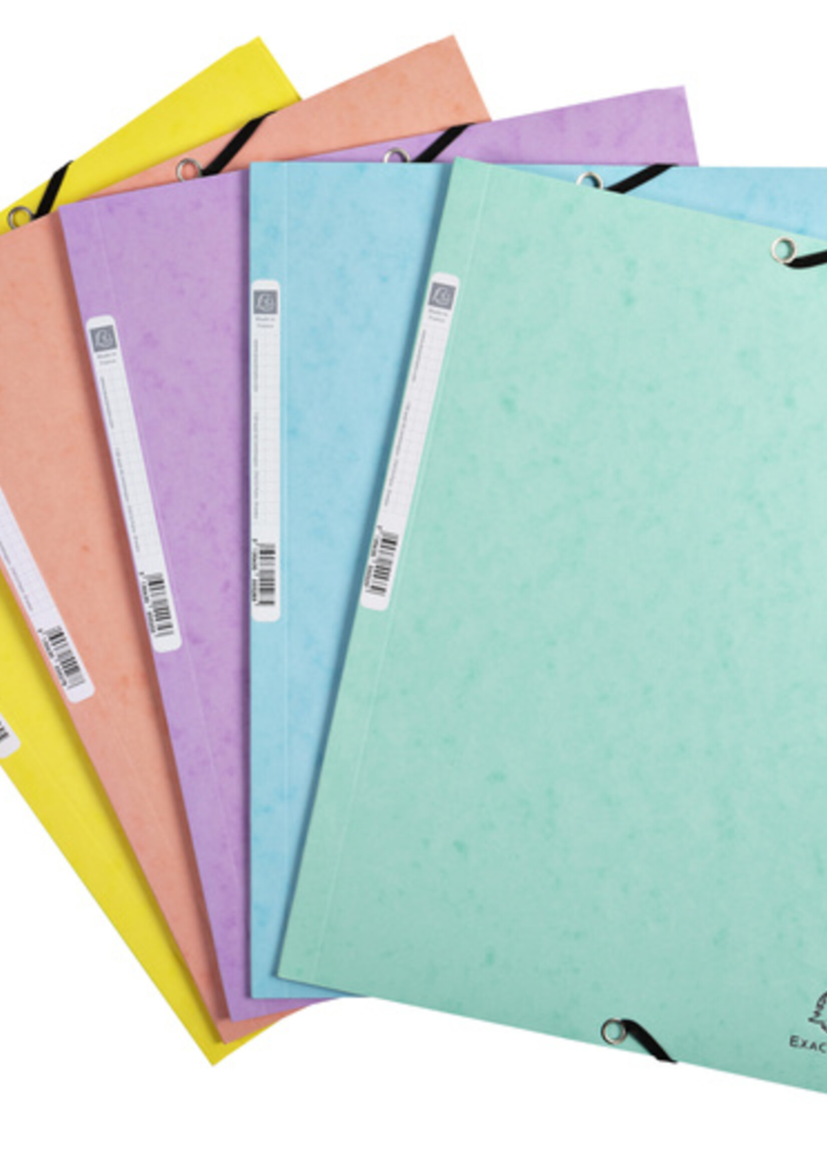 Exacompta Chemise à élastique Exacompta Aquarel 3 rabats A4 carton lustré assorti