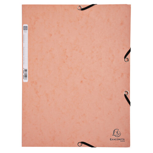 Exacompta Elastomap Exacompta Aquarel A4 3 kleppen 400gr glanskarton assorti