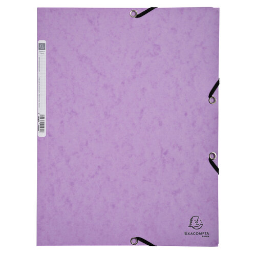 Exacompta Elastomap Exacompta Aquarel A4 3 kleppen 400gr glanskarton assorti