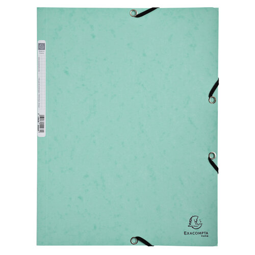 Exacompta Elastomap Exacompta Aquarel A4 3 kleppen 400gr glanskarton assorti