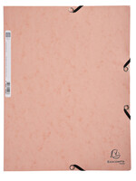 Exacompta Elastomap Exacompta Aquarel A4 3 kleppen 400gr glanskarton roze