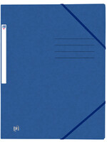 Oxford Elastomap Oxford Top File+ A4 3 kleppen 390gr blauw