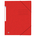 Oxford Elastomap Oxford Top File+ A4 3 kleppen 390gr rood