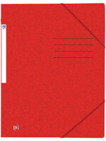 Oxford Elastomap Oxford Top File+ A4 3 kleppen 390gr rood